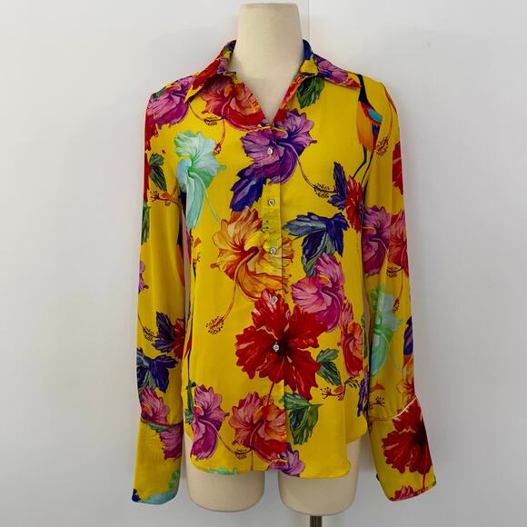 Robert Graham x Pixar The Ellie Tropical-Print Long Sleeve Button Down Shirt XS - Picture 2 of 12